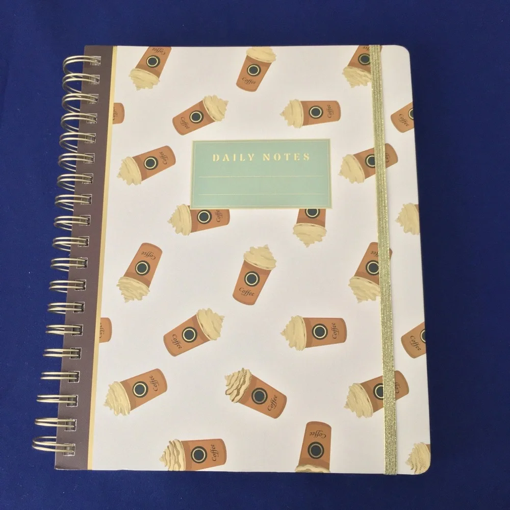 Coffee-Themed Spiral Notebook